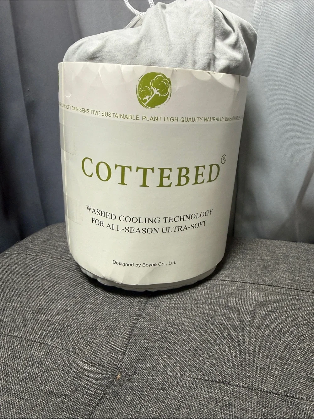 NEW COTTEBED King Cooling Washed Polycotton Ultra Soft Gray Sheet Set Bedding